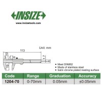 کولیس ورنیه مینی اینسایز 7 cm مدل 70-1204 1204-70