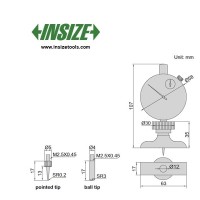 عمق سنج ساعتی اینسایز mm10) cm1) مدل 101-2341 2341-101A