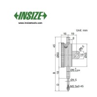 ساعت اندیکاتور اینسایز دقت 0.1 کورس 10 mm مدل 10-2318 2318-10