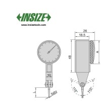 ساعت شیطانکی صفحه بزرگ اینسایز کورس 0.8 mm مدل 08-2381 2381-08