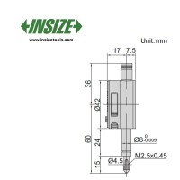 ساعت اندیکاتوردیجیتال دور کوچک  اینسایز 5 mm مدل 5-2114 2114-5F