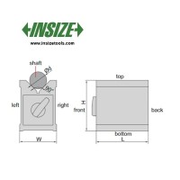وی بلوک مگنتی اینسایز اندازه  73*60*70 mm  بازه میله ها 44-6 mm  مدل 702-6890  6890-702