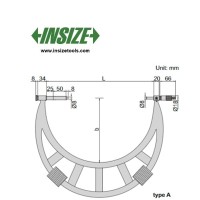 میکرومترمیله ای خارج  اینسایز 400-300 mm  (سر تعویض شو) مدل 400-3205 3205-400A
